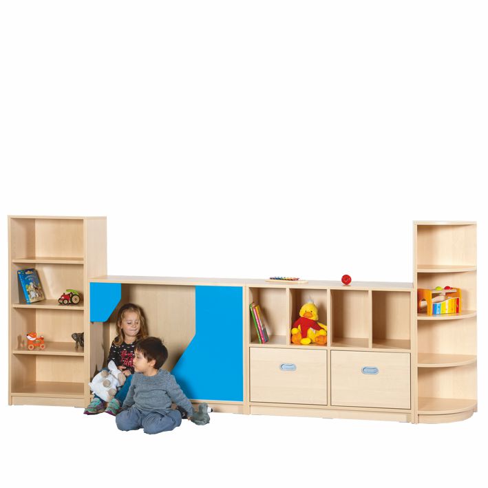 K Regalsystem Peggy, Höhe 80/120, 4 Dekore/9 Farben